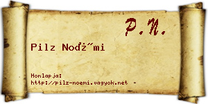 Pilz Noémi névjegykártya